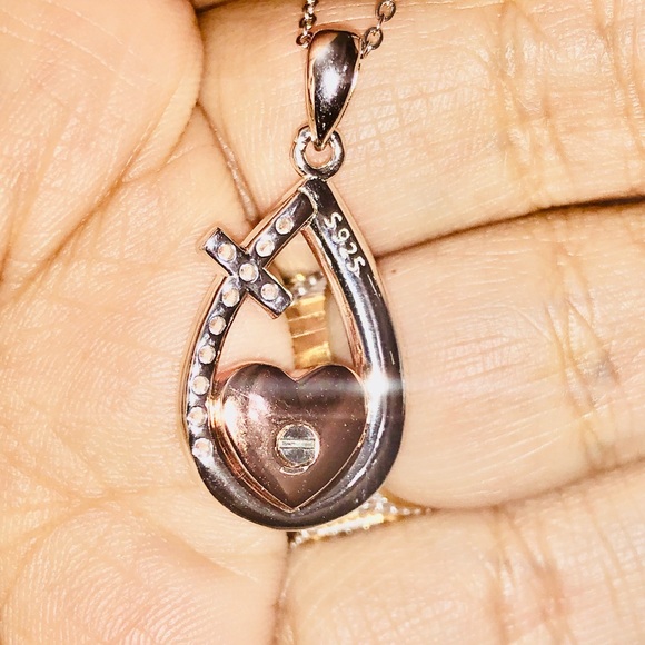 Custom made URN memorial cremation memory ashes necklace infinity heart charm - Picture 5 of 6